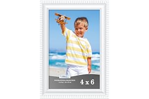 Icona Bay 10x15 cm Cornice per foto bianca, modanatura finemente dettagliata, cornice per foto contemporanea, montaggio a parete o da tavolo, collezione Inspirations