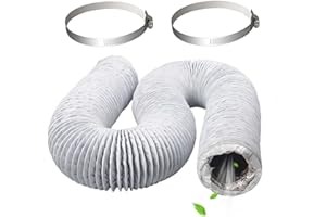 Galerie SV Abluftschlauch 100mm, Länge 6M Abluftschlauch PVC Klimaanlage Schlauch dunstabzugshaube schlauch trockner abluftschlauch für Klimaanlagen Abzugshaube[Energieklasse A]