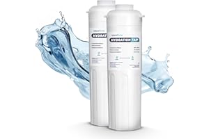 Aquafloow 2x Filtr do podzlewowego systemu filtracji wody, filtr wody z redukcją chloru, filtr z węglem aktywnym, wysoka skuteczność redukcji chloru 30 000 litrów lub 6-12 miesięcy