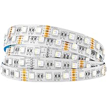 Ruban LED 5050 RGBW 4-en-1 Blanc Froid 5m 60 LEDs/m IP67 Étanche DC24V - Décoration Lumineuse Cuisine Chambre Extérieur