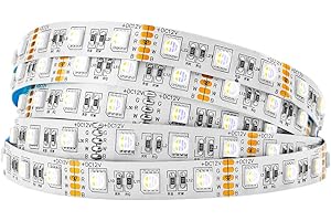 BTF-LIGHTING 5050 RGBW SMD 4 en 1 RGB + blanc Chaud 60LEDs / m 5m 300LEDs (300 LED RGB + 300 LED blanc chaud) flexible IP30 non étanche Bande LED DC12V