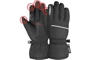 Reusch Junior Glove All Finger Touch ciepłe, wiatroszczelne i oddychające rękawiczki zimowe, rękawice narciarskie, dla dzieci, młodzieży, dziewcząt i chłopców, kompatybilne z ekranem dotykowym