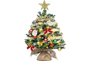 ZABATOCO Weihnachtsbaum 60cm Mini Weihnachtsbaum mit Beleuchtung LED Kleiner Weihnachtsbaum Tisch Weihnachtsbaum mit Kiefernzapfen DIY Tannenbaum fürWeihnachten Deko Tischdeko Schaufenster Büro