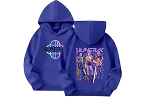 GENERIC K-Kpop D-Demon H-Hunters Hoodie Pullover Kinder Mädchen H-Huntrix Vintage Anime Langarm Kapuzenpullover