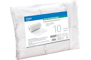 Höga Schnellgipsbinden, gebrauchsfertige Gipsbinden 10 cm x 3 m, á 5x2 Stück im Karton, für alle Arten von Knochenbrüchen - ideal zum Basteln und Modellieren | 10 Stück (1er Pack)