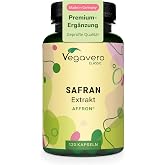 Saffron Capsules | 30 mg Affron® Saffron Extract (3:1) from Spain | 3.5% Saffranal & Crocin | Vegan & No Additives | German P