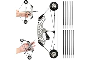 HNZMDY Compound Bow and Arrow Set for Adult Teens Youth for Outdoor Indoor Shooting Target Practice Small Sports Games