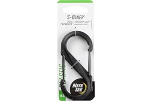 NITE IZE Karabińczyk, 3-1/5.1 cm, plastik, czarny
