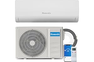 HOMESTIX Split Air Conditioning 12000 BTU, 4-in-1 Refrigerator with Heating, Cooling, Dehumidifying and Ventilation, up to 75 m², Ultra-Quiet, Remote Control & App, 24-Hour Timer/Sleep/Eco Energy Saving Mode
