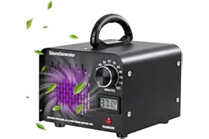 Lepealu Ozone Generator 80000mg/h High Capacity Ozone Machine Home Odor Removal for 300㎡ Room Odor Eliminator 120 Min Timer Air Purifier for Car Home Kitchen Office Commercial