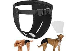 LeerKing Pieluchy wielokrotnego użytku dla psa, sezonowe psie majtki, dla suczki na czas cieczki i do higieny szczeniaków, 3 szt., rozmiar XXXL