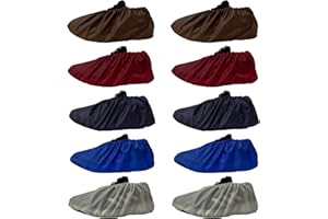 GiantGo 5 Pairs Non Slip Reusable Shoe Covers, Waterproof Boot Covers, Premium Foot Covers for Shoes, Shoes Protector for Household Carpet Floor Protection Machine Washable, 5 Colours