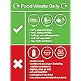Recycling Catering Food Waste Only Warning Health & Safety Sign Self ...