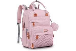 BabbleRoo Mochilas de Pañales para Bebé, Gran Capacidad Mochila de Cambio Bolsa para Pañales con Cambiador y Porta Chupones para Mamá y Papá