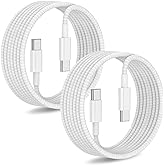 2 Pack Type C to Type C Cables 3m Fast Charging for Apple iPhone 17/16/15 | USB C to USB C [Apple MFi Certified] Nylon Braide