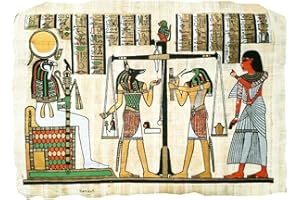 HORUS ARTESANÍA DE EGIPTO Egyptian Papyrus of the Last Judgment the weight of the heart known as Hunefer papyrus. width 22 cm long 33 cm