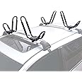 XCAR 2 Pairs Universal Kayak Rack Canoe Car Racks Set Roof Top Mount Carrier with 4 Straps for Suif Board,Kayak,Canoe,SUP