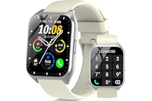 DUSONLAP Smartwatch Uomo Donna con Chiamate, 1.85" HD Orologio Smartwatch 110+ Sportive Smart Watch con Contapassi/Cardiofrequenzimetro/Cronometro, Impermeabil IP68 Fitness Tracker, Bianco