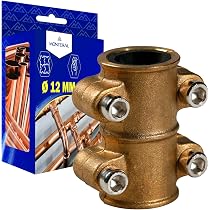 MONTERAL Collier De Serrage Laiton Pour Tuyau Cuivre 12mm - Étanchéité Haute Pression 16 Bars (-20°C à 120°C)