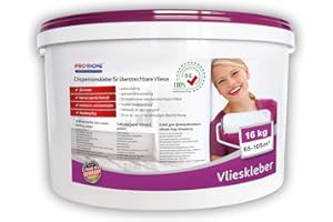 PRO[f]home® - Colla pronta adesivo a dispersione per TNT verniciabile per non tessuti e fibre di vetro 16 kg per 105 m2 Profhome
