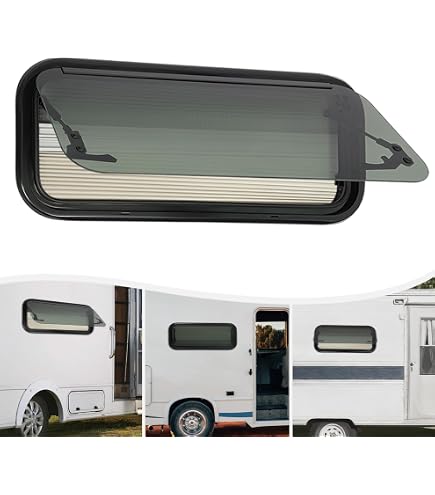 Ventana Para Autocaravana O Caravana - 500x300 Mm, Con Oscurecimiento Y Apertura De 85°, Para Montaje En Pared De 30-40 Mm