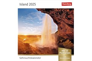 Island Sehnsuchtskalender 2025 - Wochenkalender mit 53 Postkarten: Fernweh in einem Foto-Kalender zum Aufstellen. Die schönsten Landschaften Islands ... Tischkalender- (Sehnsuchtskalender Harenberg)