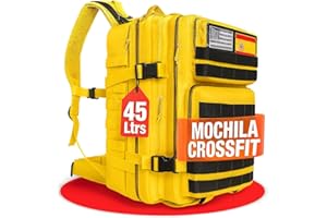 SPARTANFY | Mochila Crossfit Hombre 45L | Mochila Táctica Militar Impermeable para Gimnasio, Senderismo, Viaje, Montañismo | Mochila Grande Resistente con Sistema MOLLE