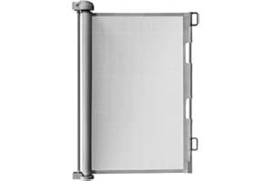 Ruhhy Treppenschutzgitter ausziehbar 13-140cm Rollgitter Höhe 85cm Absperrgitter 19380 (Grau, 85 cm)