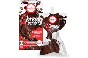 ‎GIMOKA Gimoka Gbreak – Schokolade und Kaffee – Nachfüllpackung für eine praktische und leckere Pause im Taschenformat - 3 Einzeldosis - SQUEEZEPACKS à 18 g