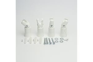 companyblue 20mm Clamp UNIVERSAL brackets Heated towel RAIL radiator Flat Or Curved (White)