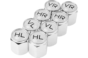 ‎YOUR DAY MATE Ventilkappen aus Aluminium, 8 Stück, in Silber, mit Beschriftung für Deutschland, für Auto BZW. Schrader Ventile, Reifenmarkierer PKW, Radmerker Ventil Kappen mit Dichtung, Reifenwechsel Valve Caps