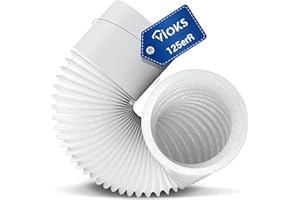 VIOKS Abluftschlauch 6m / Ø 125mm Schlauch für Klimaanlage/Abluftschlauch für Wäschetrockner/Dunstabzug Schlauch/Klimagerät Schlauchverlängerung