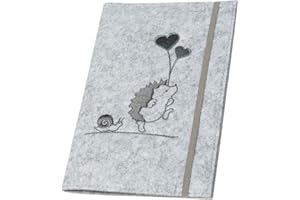 luxdag U-Heft Hülle mit Gummiband aus Filz (Farbe & Motiv wählbar) - Hülle für Kinderuntersuchungsheft & Impfpass - Organizer - Geschenk für werdende Mütter & Baby