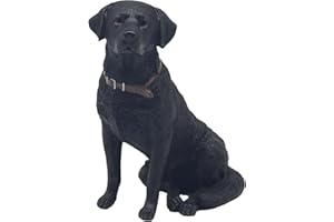 TAMERSGIFTS Dog Ornaments: Sitting Black Labrador Figure Gift Statue