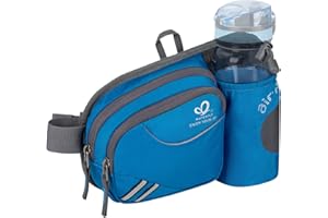 Waterfly Talia nerka, nerka z uchwytem na butelkę, wodoodporna torba na nerki, torba na talię, NIEBIESKI, 29x22.2x4cm, Torba na talię do biegania