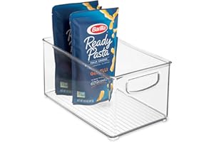 InterDesign Cabinet/Kitchen Binz Aufbewahrungsbox, mittelgroßer & tiefer Küchen Organizer aus Kunststoff, durchsichtig, 25,4 cm x 15,2 cm x 12,7 cm