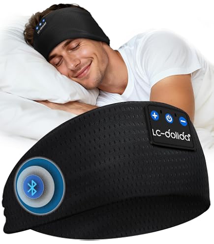 MUSICOZY Cuffie Morbide Per Dormire Con Bluetooth 5.4 | Fascia In Cotone Di Bambù Grigio | Per Musica E Relax