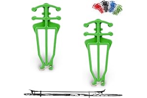 Bagdent Cross Country Skis and Poles Holder – 1 Pair, Universal Nordic Ski Pole Carrier (Green)