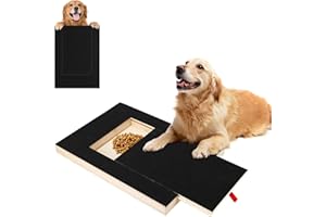 FARNIRVANA Kratzbrett für Hunde mit Leckerlibox und Krallenschleifer - 1 Ersatzblatt Schleifpapier für Nagelpflege bei Hunden