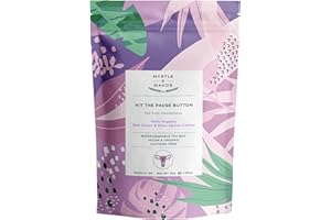 Myrtle & Maude - Hit The Pause Button Tea - Menopausal and Perimenopausal Support - 100% Organic Red Clover & Vitex Agnus-Castus - Caffeine Free - Certified Vegan (15 Tea Bags)