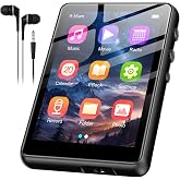 SWOFY 128GB MP3 Player with 5.3-2.4 Inch Bluetooth Touch Screen, HiFi Sound, Built-in Speaker, Record Function, FM Radio, Exp