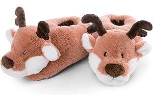 NICI Zapatillas de casa de reno Jonte, tallas 38 – 41 L, antideslizantes, para niños y niñas, 48339