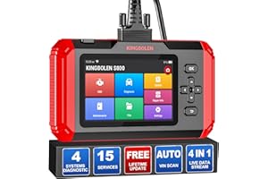 ‎KINGBOLEN KINGBOLEN S800 OBD2 Diagnosegerät, KFZ-Codeleser Für 4 Systeme Motor/Getriebe/ABS/SRS Und 15 Zurücksetzen, Öl EPB SAS TPMS,DPF usw,Lebenslanges Kostenloses Update,Auto VIN,FCA Obd2 Diagnosegerät