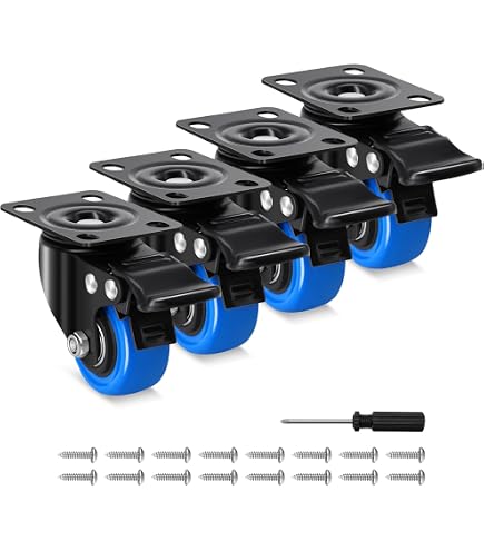 4er Set Schwerlast-Lenkrollen Mit Bremse, 125 Mm, B Produktbild-Vorschau 4
