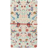 Grupo Erik Frida Kahlo Travel Notebook | Refillable Travel Journal, PU Leather Travel Journal, Women's Gift, 2 Notebooks Insi