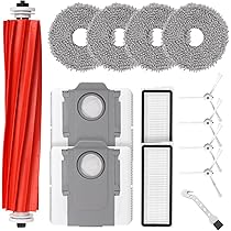 Yivy 29 stuks accessoires voor Roborock Qrevo pro/Qrevo Maxv/Qrevo Plus/Qrevo S accessoireset zuigrobot, reserveonderdelen met 2 x hoofdborstel, 6 x stofzak, 8 x dweildoeken, 4 x filter, 6 x