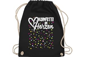 Shirtracer - Turnbeutel Rucksack - Karneval & Fasching - Taschen - Konfetti im Herzen