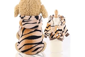 XIAOYU vestiti per animali cucciolo cane gatto felpa con cappuccio maglione caldo costume halloween abbigliamento festa cosplay, tigre, M