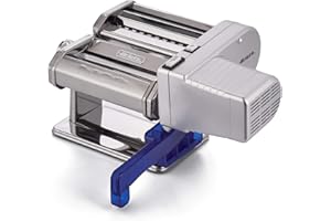 Ariete Pastamatic 1593, Machine à Pâtes Électrique, 2 Vitesses + Impulsion, 9 Épaisseurs Variables, 5 Formes de Pâtes, Pince de Fixation Et Manivelle Incluses, 90W