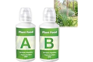 XUNZHI Hydroponic Liquid Plant Food A & B Nutrients,Hydroponics Nutrients,Plant Food A & B Hydroponics Nutrients,Hydroponic System Accessory,Indoor Plant Fertilizer,Plant Food,Indoor Plant Fertilizer Food